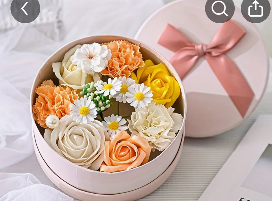 Scented Artificial Flower Gift Box